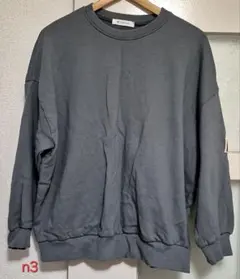 【韓国ストリート風】袖タグデザインオーバーサイズスウエットトレーナー