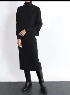 【船津あゆ様専用】　　soeur7　ウエストリブ切替ニットワンピース