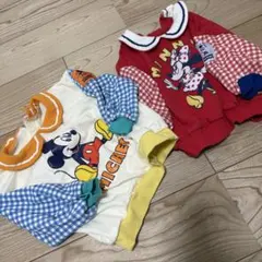 はるぴのママコラボ　ミニーマウス トレーナー 110 100 リンク　セット