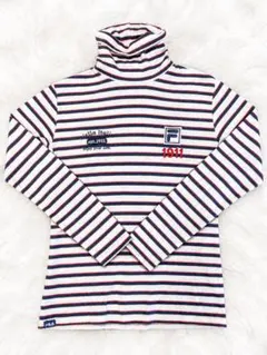 【美品】FILA レディース ゴルフ タートルネック ボーダー