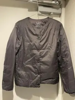 完売品！無地良品 婦人軽量ダウンポケッタブルノーカラージャケット