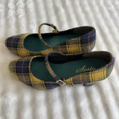 Sesta チェック柄 パンプス　レディース　23.5 美品