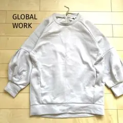 グローバルワーク アイボリー バルーンスリーブ ライトクッションチュニック M