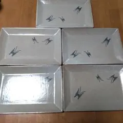 和食器　角皿　5枚セット　美品のサムネイル