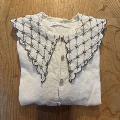 Zara コットンビジューブラウス