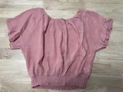 フリル袖 ピンク 半袖トップス M
