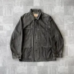 90-00s Black Denim Jacket LL フェード デニム