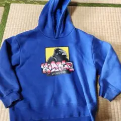 X-LARGE KIDS ゴリラプリント トレーナー110 ブルー