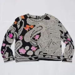 LEONARD レオナール　カットソー ト ペイズリー柄 花柄 シルク　長袖のサムネイル