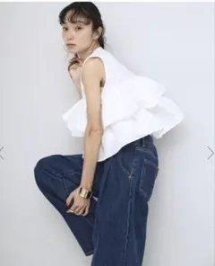 Bibiy．NUNA RIBBON TOP アシンメトリーリボントップス白 - メルカリ