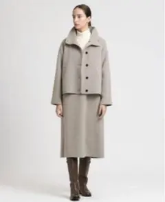 theory luxe 23AW ダブルフェイスショート丈ブルゾンコート　グレー