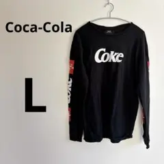 1点物✨Coca-Cola 【L】黒 ブラック 長袖 Tシャツ コカコーラ