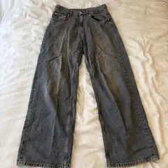 ZARA ワイドストレートデニムパンツ ブルー EUR34 メンズ レディース