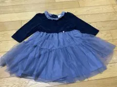 petit main ベロア　チュニックドレス80cm