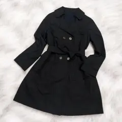 【美品】HANAE MORI ノーカラー ロングコート ライナー 2way 黒