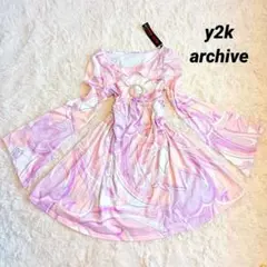 未使用 Y2K プッチ柄 姫袖 ミニワンピ 平成ギャル 小悪魔agehaのサムネイル