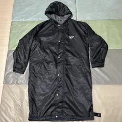 超美品　リーボック　Reebok CLASSIC 黒 ベンチコート　メンズＬ reebok リーボック メンズ ベンチコート アウター 防寒 スポーツ