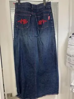 希少　VIVIENNE TAM ドラゴン刺繍 デニムノースリーブトップス 古着人気アイテム 希少 VIVIENNE TAM ドラゴン刺繍 デニムノースリーブ