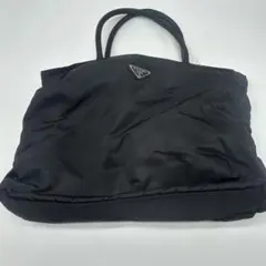 prada バッグ　ナイロン　トート　三角プレート