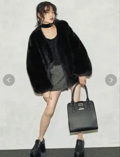 EMODA ボリュームバブルフェイクファーコート