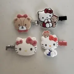 サンリオ ハローキティ タイニーチャム ヘアクリップ 前髪クリップ セット