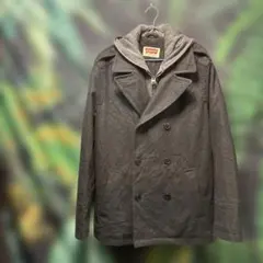 【ビッグサイズL】Levi's フード付きPコート型ジャケット グレー