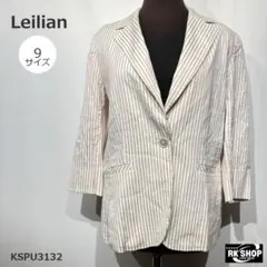 Leilian レリアン ストライプ柄 サマージャケット 薄手 羽織 万能のサムネイル