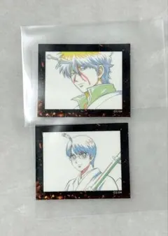 銀魂 吉原大炎上 入場者特典 アニメ原画ステッカー 坂田銀時 志村新八 セット