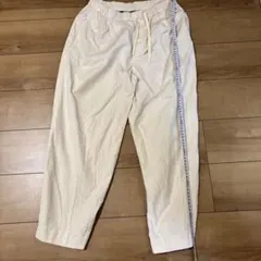 ZARA カジュアルパンツ ホワイト ウエストゴム