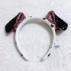ディズニーカチューシャ　ダルメシアン　スパンコール