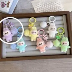 【新品未使用】ラブブ　 マスコット キーホルダー ストラップ　紫色
