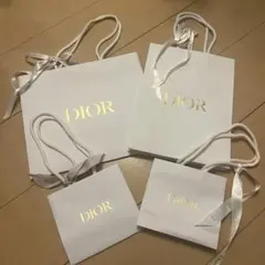 Dior ディオール　ショッパー　セット　ショップ袋　ホワイト