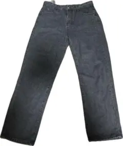 ブラックデニム ストレートジーンズ デニムパンツ