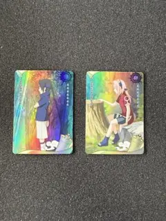 naruto kayou SLR 虹色 ナルト サスケ サクラ 3枚 カード - メルカリ