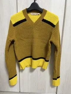 UNIQLO✖️MARNI マスタードイエロー Vネックニット L