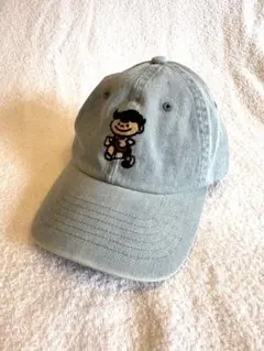 【新品未使用】石垣島限定　八重山ゲンキ乳業 ゲンキくん刺繍入りコットンキャップのサムネイル