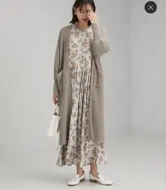 美品　オブレクト　オーガニックコットンロングカーディガン