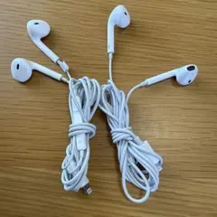Apple純正 ホワイト 有線イヤホン 2セット