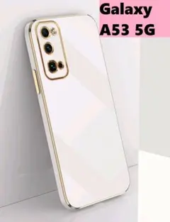 Galaxy A53 5G★白色 ゴールドメッキ風　レンズ保護 Galaxyのサムネイル