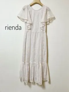rienda リエンダ フリルスリーブ ヴィンテージ レース ワンピース
