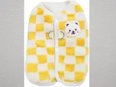 犬服 ジャケット 裏ボア ドッグウェア 背中開き パーカー 小中型犬 L 黄色