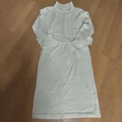 長袖 ニット ホワイト