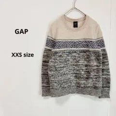 GAP ギャップ　クルーネックニット　XXS ノルディック調　ウールブレンドのサムネイル