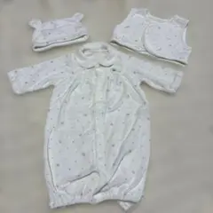 ベビードレス　ツーウェイオール　ベスト　帽子　3点セット