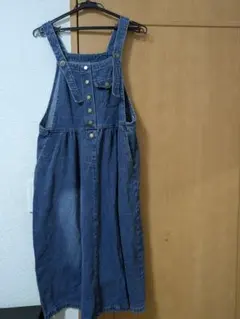 【中古】Dream garden LLサイズ デニムジャンスカ