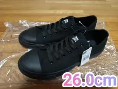 新品未使用タグ付き スニーカー オールブラック　黒 コンバース風 26.0cm