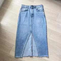 ZARA デニムスカート　フロントスリットXS