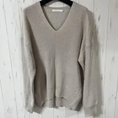 AMERICAN HOLIC ベージュ Vネック ニット L