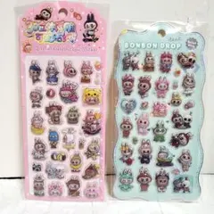 ラブブ 3Dステッカー ボンボンドロップシール ぷっくり立体 ２枚セット ③