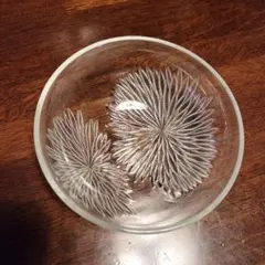 カメイガラス 菊 小ボウル 深皿 サラダ デザート皿 昭和レトロ